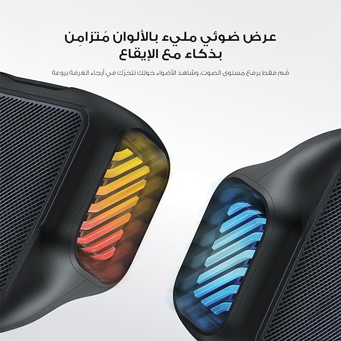 سماعة بلوتوث خارجية Boom 2، مقاومة للماء وقابلة للطفو، إضاءة RGB من Soundcore by Anker