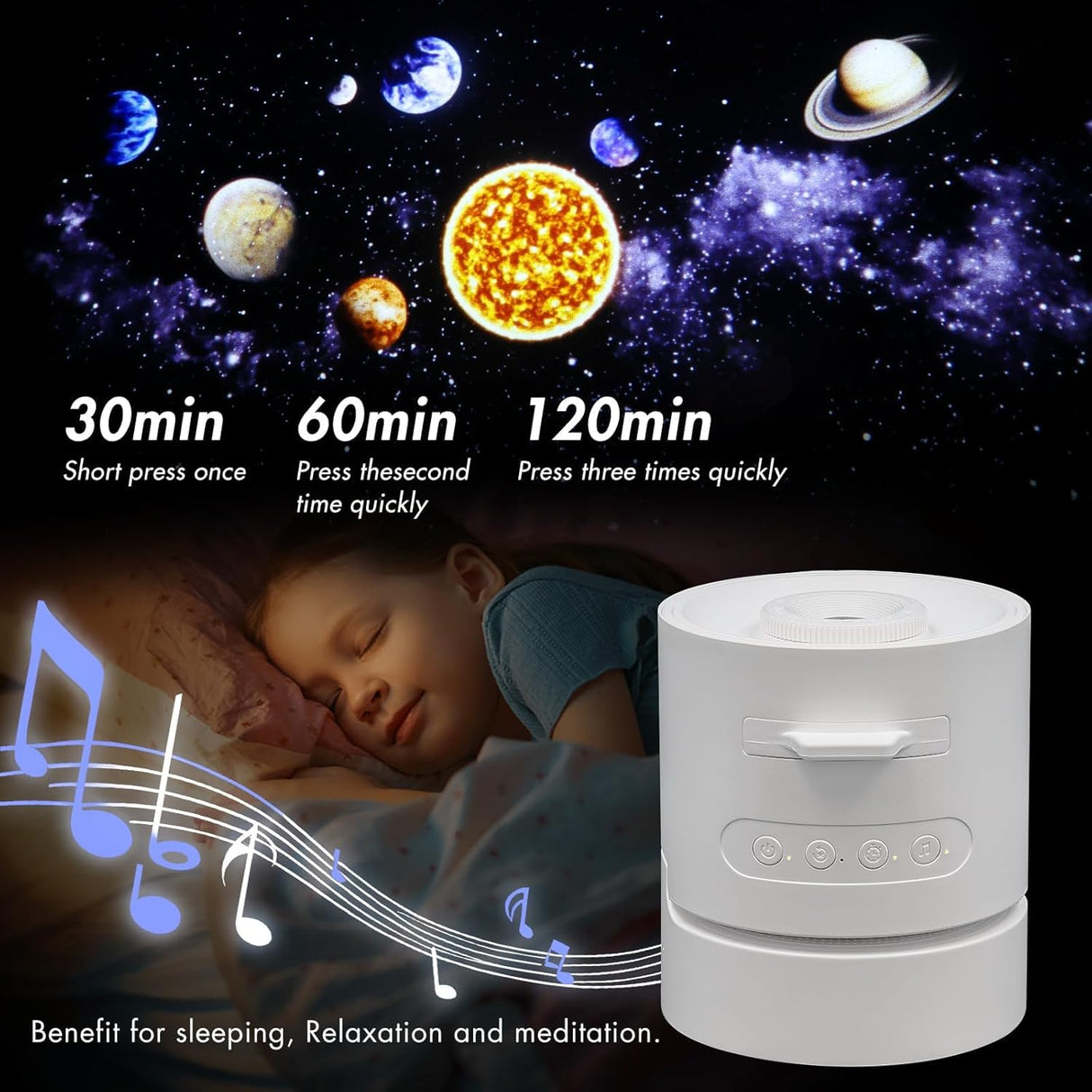 Star Vision Projector S02 Table Lamp and Speaker | Projector | SASKA Trading