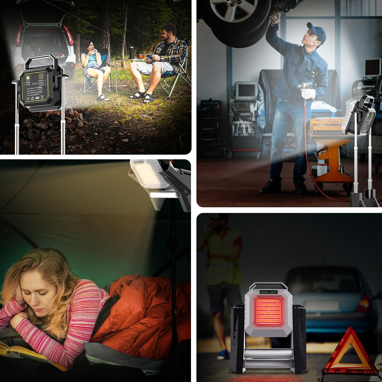 Portable Multifunctional Work Light – Adjustable and Rechargeable.