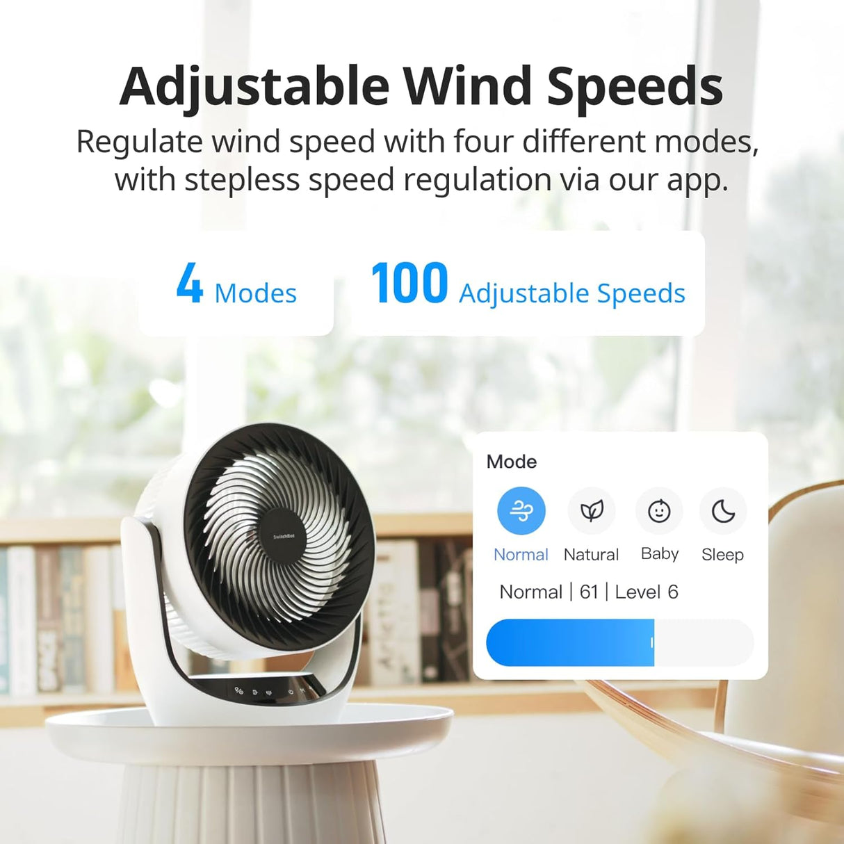 Smart Battery Circulator Fan by SwitchBot | Portable Fan | SASKA Trading