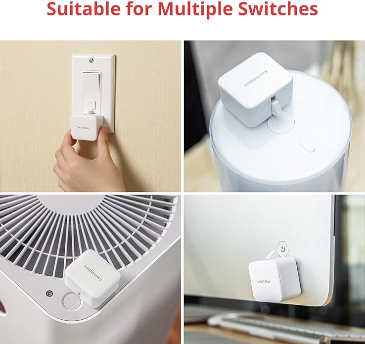Smart Button S1 for Switch On/Off (White) by SwitchBot | Smart Push Button | SASKA Trading