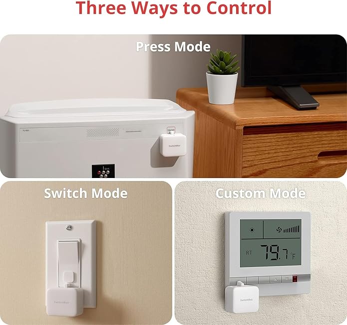 Smart Button S1 for Switch On/Off (White) by SwitchBot | Smart Push Button | SASKA Trading