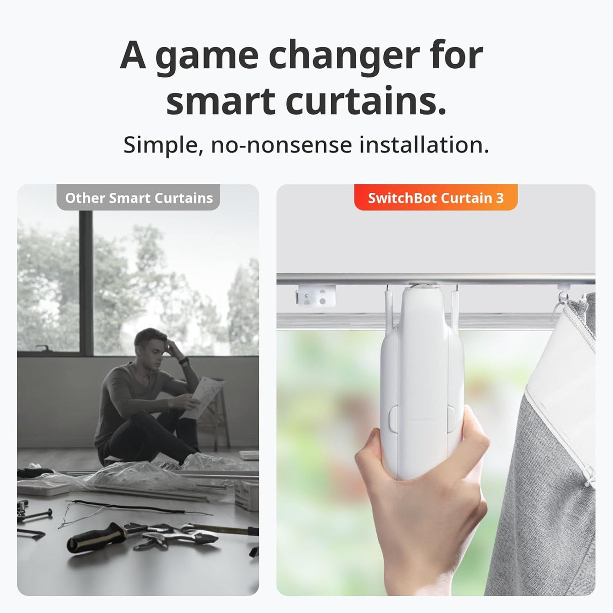 Curtain 3 U Rail- Smart Automatic Curtain Opener by SwitchBot | Smart Accessories | SASKA Trading