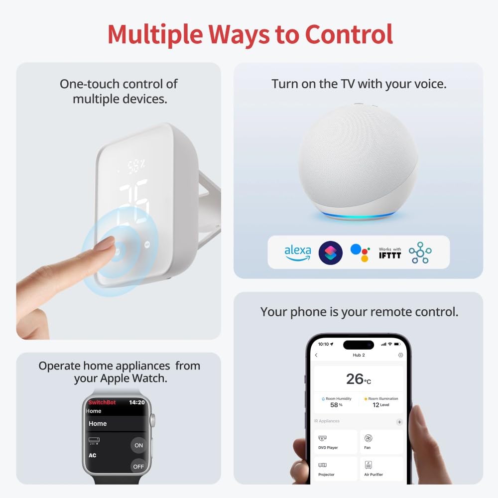 Hub-2 Smart Wi-Fi Remote Control Hub by SwitchBot | Smart Hub | SASKA Trading