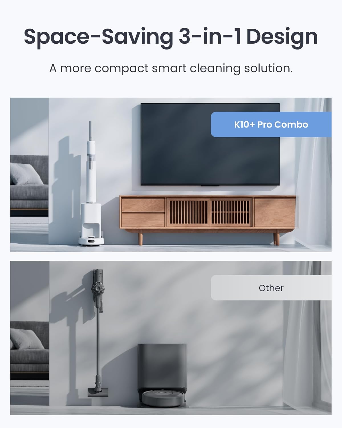 Robot Vacuum and Cordless Vacuum Cleaner K10+ Pro Combo by Switchbot | Vacuum Cleaner | SASKA Trading