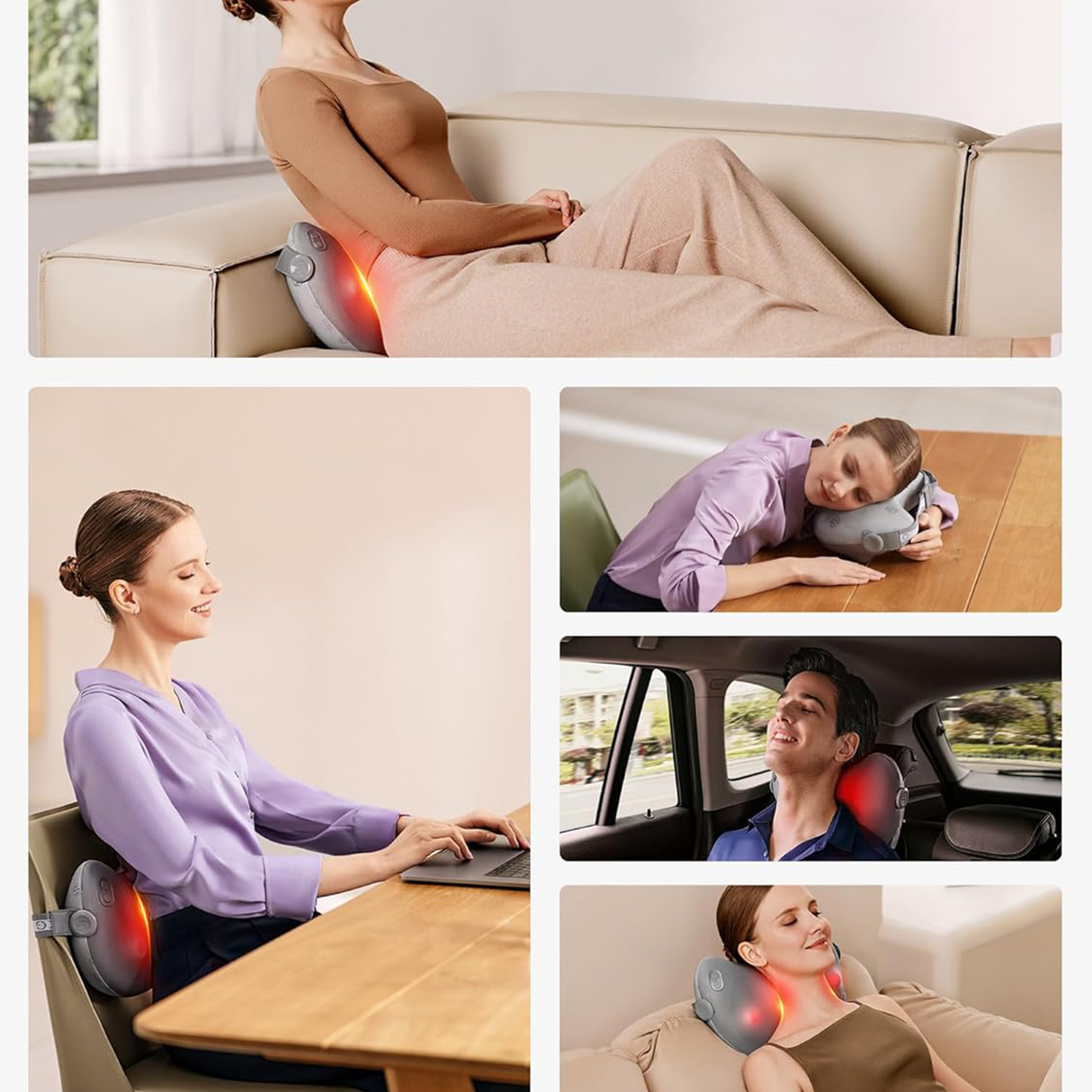 T1-2 Pro Back & Neck Massager – Cordless Heated Shiatsu Device by SKG