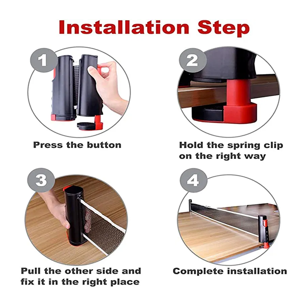 Table Tennis Racket Set of 4 Rackets Net and 6 Balls by Weinixun | Table Tennis | SASKA Trading