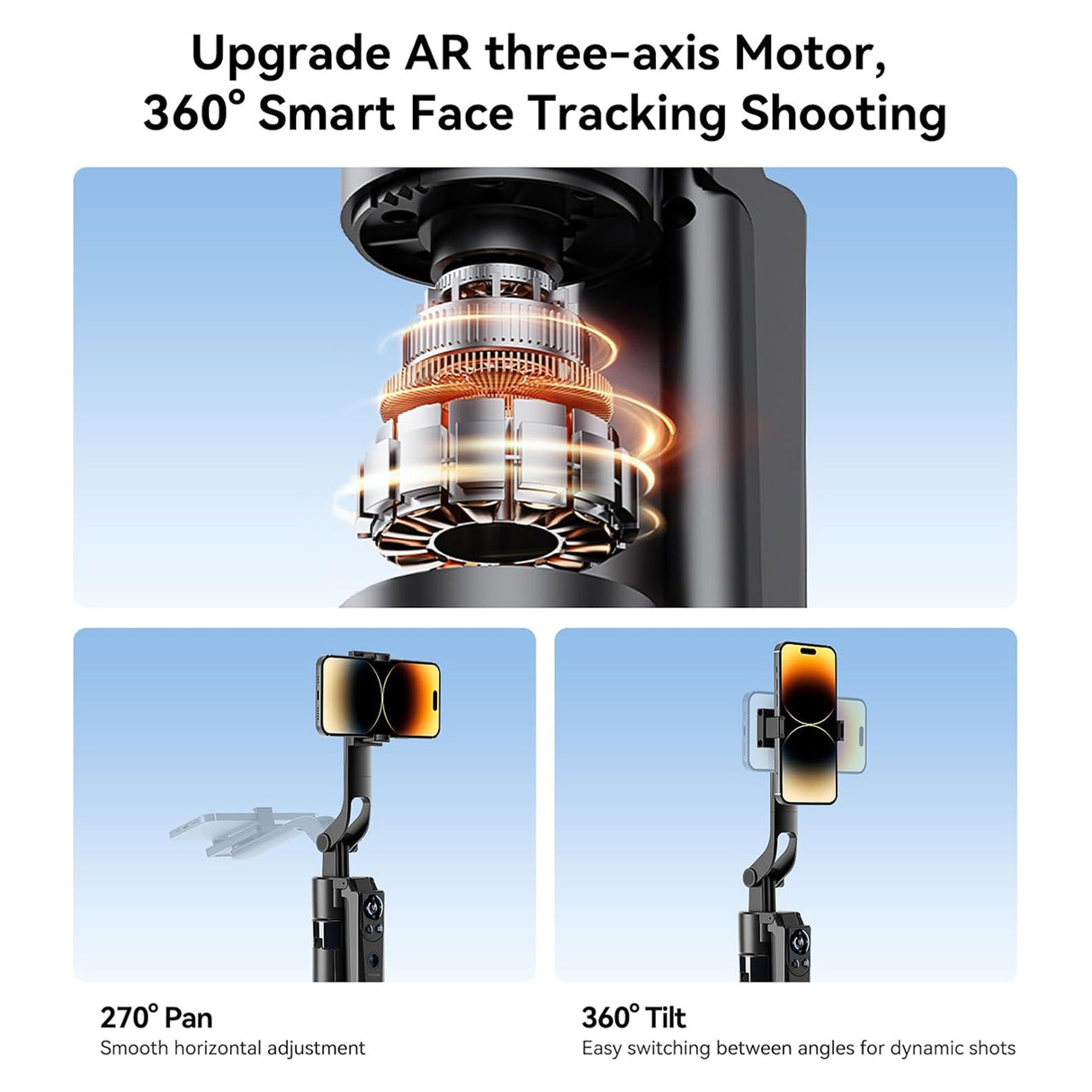 Intelligent Auto Tracking Tripod with Detachable Remote Control Third generation by Telesin