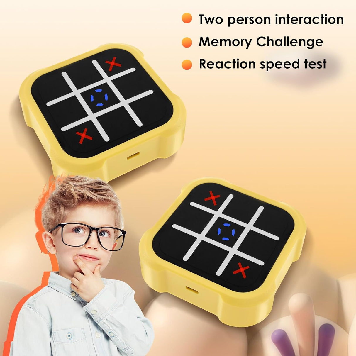 Tic Tac Toe Bolt Electronic Game Console – 3-in-1 Handheld Puzzle | Board Games | SASKA Trading