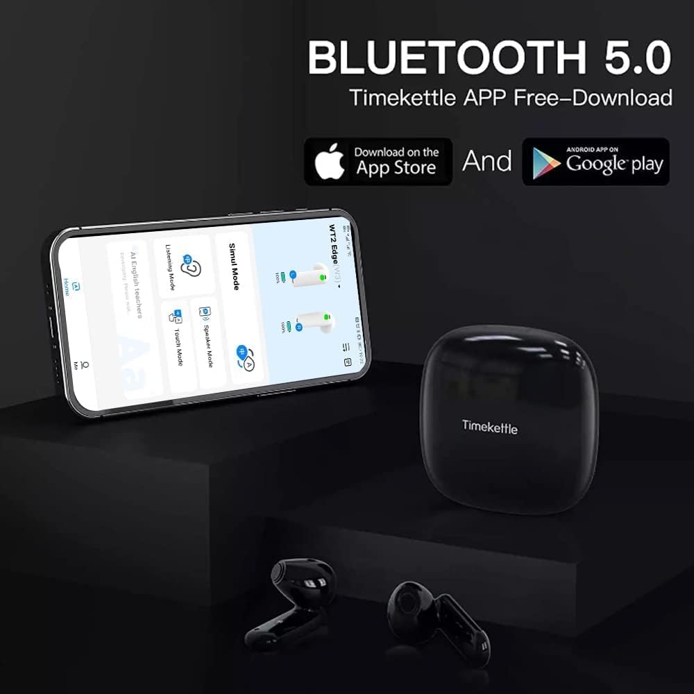 Timekettle Language Translator Device – WT2 Edge Real-time Earbud Translator (Offline Ready) | Translator Device | SASKA Trading
