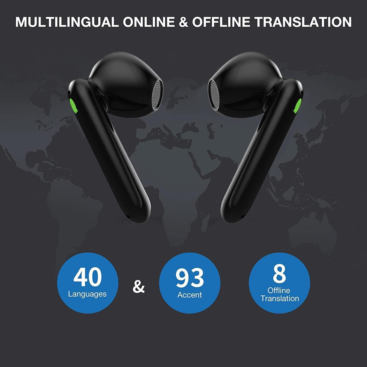Timekettle Language Translator Device – WT2 Edge Real-time Earbud Translator (Offline Ready) | Translator Device | SASKA Trading