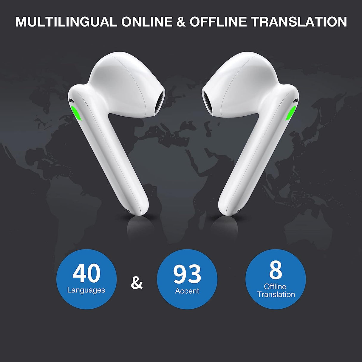 Timekettle Language Translator Device – WT2 Edge Real-time Earbud Translator (Offline Ready) | Translator Device | SASKA Trading
