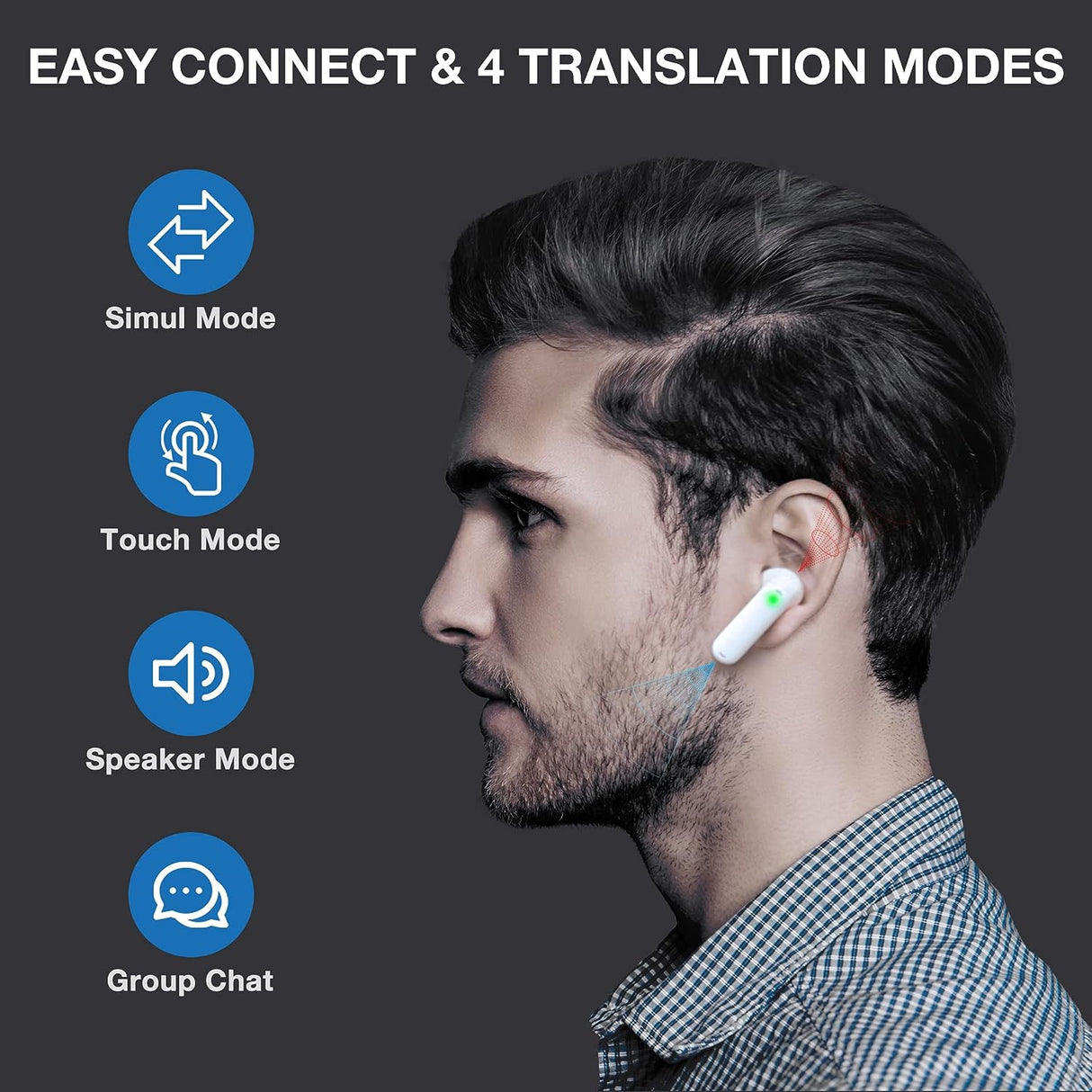 Timekettle Language Translator Device – WT2 Edge Real-time Earbud Translator (Offline Ready) | Translator Device | SASKA Trading