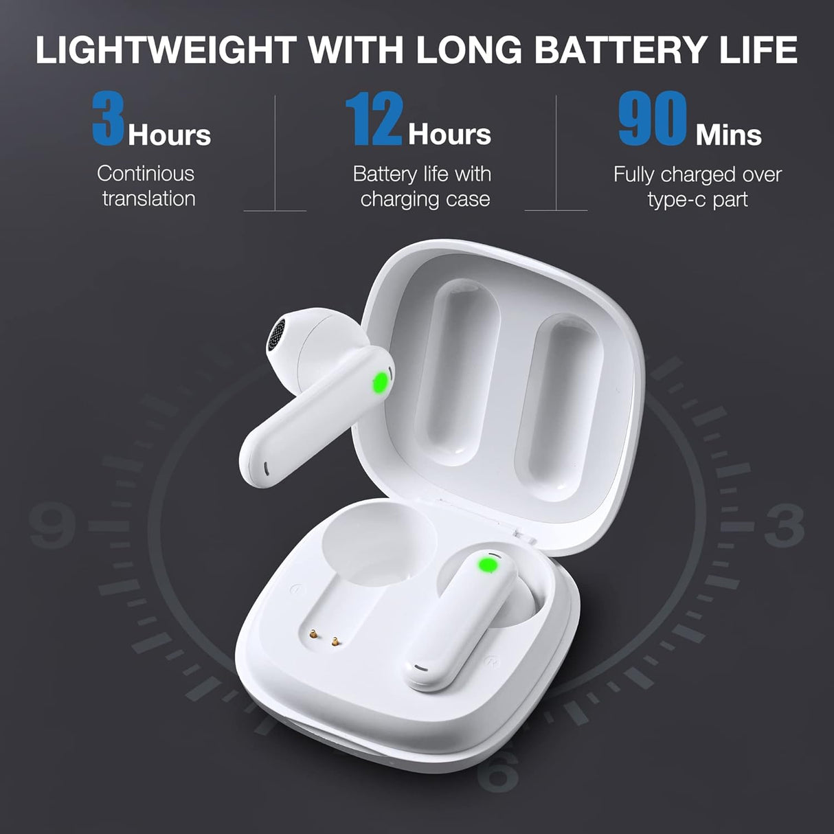 Timekettle Language Translator Device – WT2 Edge Real-time Earbud Translator (Offline Ready) | Translator Device | SASKA Trading