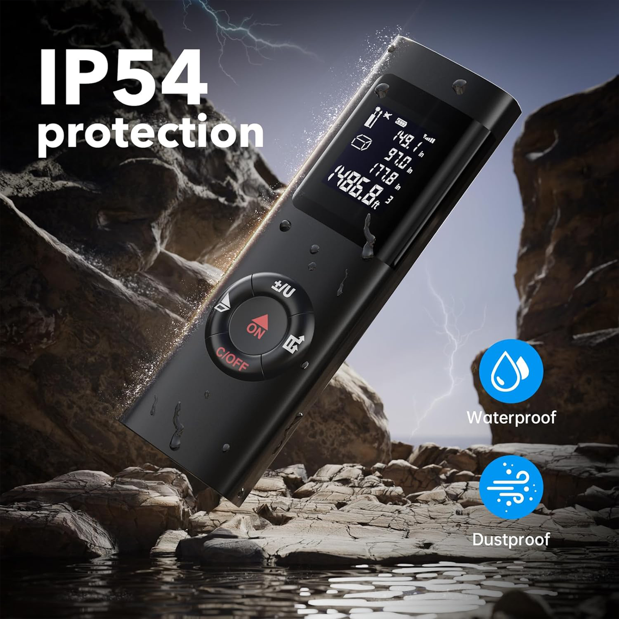 Rechargeable Handheld Laser Distance Meter | Laser Distance Meter | SASKA Trading