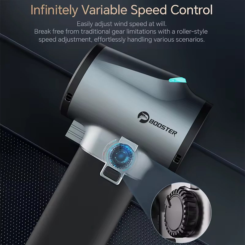 Cordless Air Blower Turbo Fan Dryer High-Speed Rechargeable Handheld Dryer for Cars, Home, and Office by Booster