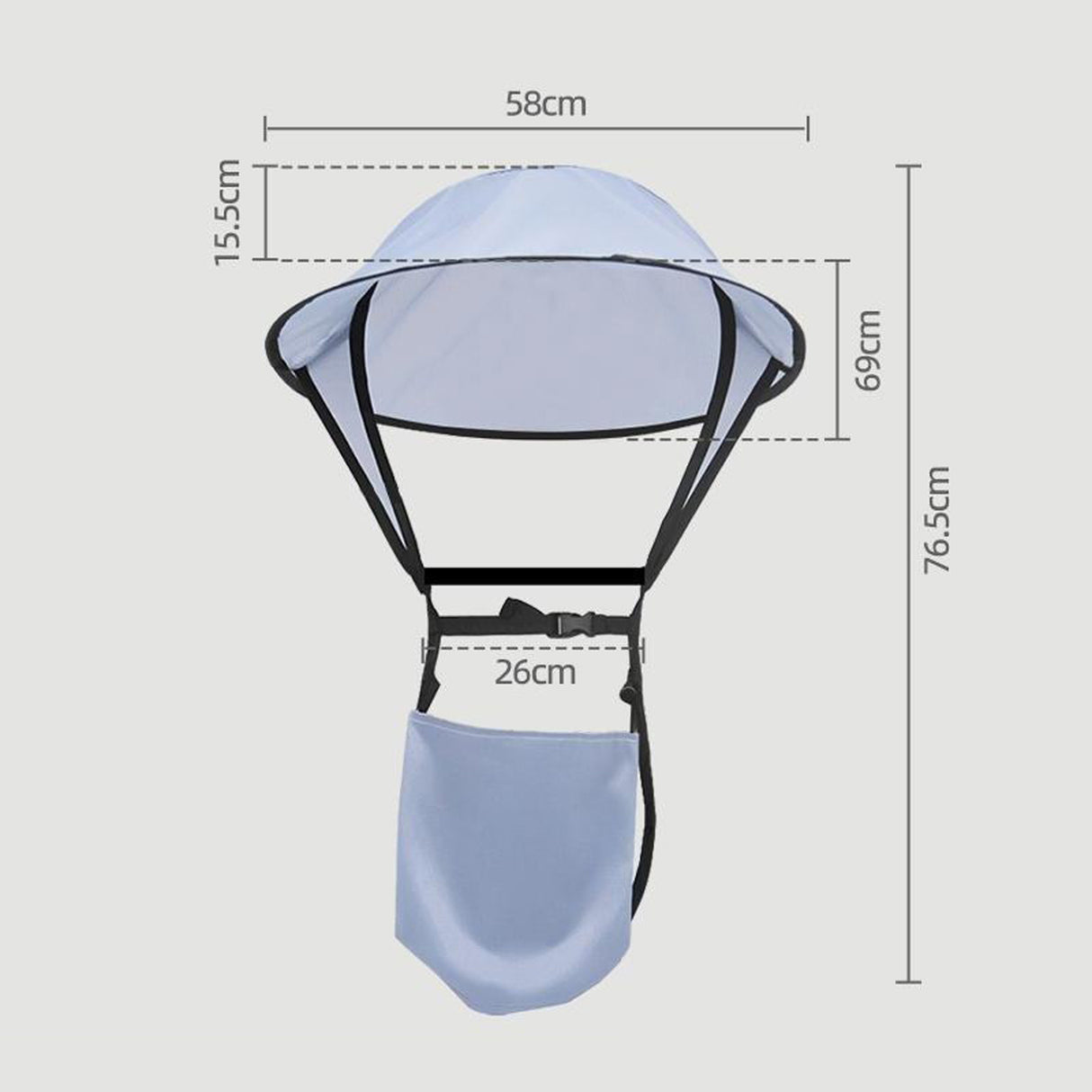 Handsfree UV Protection Umbrella Hat for Outdoor Camping, Beach & Hajj – Foldable Waterproof Sun Hat with Storage Bag for Men & Women