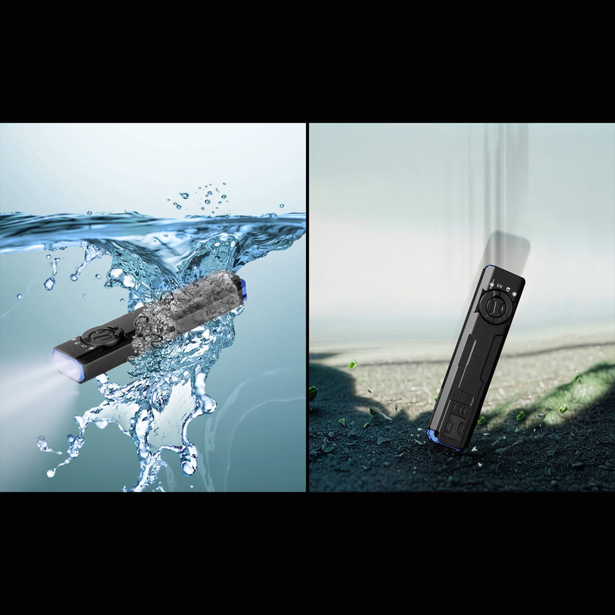 مصباح يدوي EDC فائق النحافة 4 في 1 GR35 – (2800 لومن، أبيض/أخضر/أشعة فوق البنفسجية + ضوء أحمر-أزرق) من IMALENT