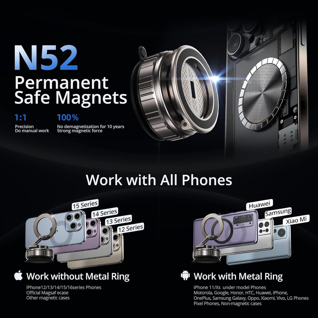 Vacuum Suction Magnetic Phone Holder G712 | Phone Holder | SASKA Trading