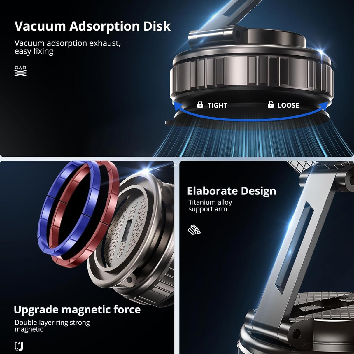 Vacuum Suction Magnetic Phone Holder G712 | Phone Holder | SASKA Trading