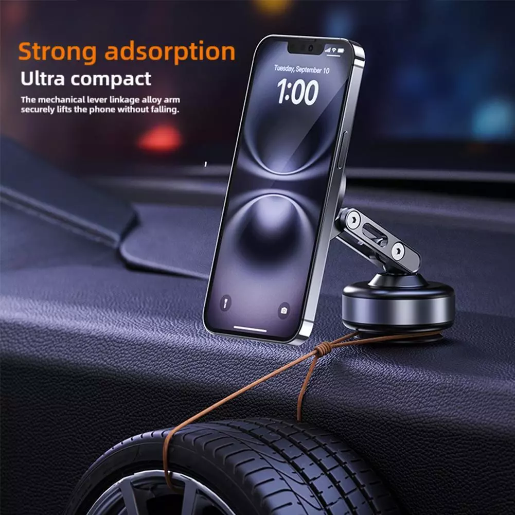 Vacuum Suction Magnetic Phone Holder X93 (Gray) | Phone Holder | SASKA Trading