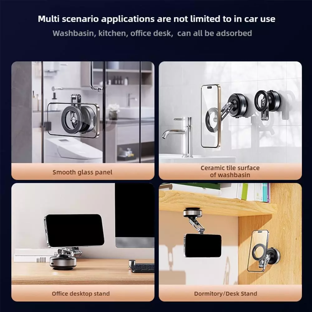 Vacuum Suction Magnetic Phone Holder X93 (Gray) | Phone Holder | SASKA Trading