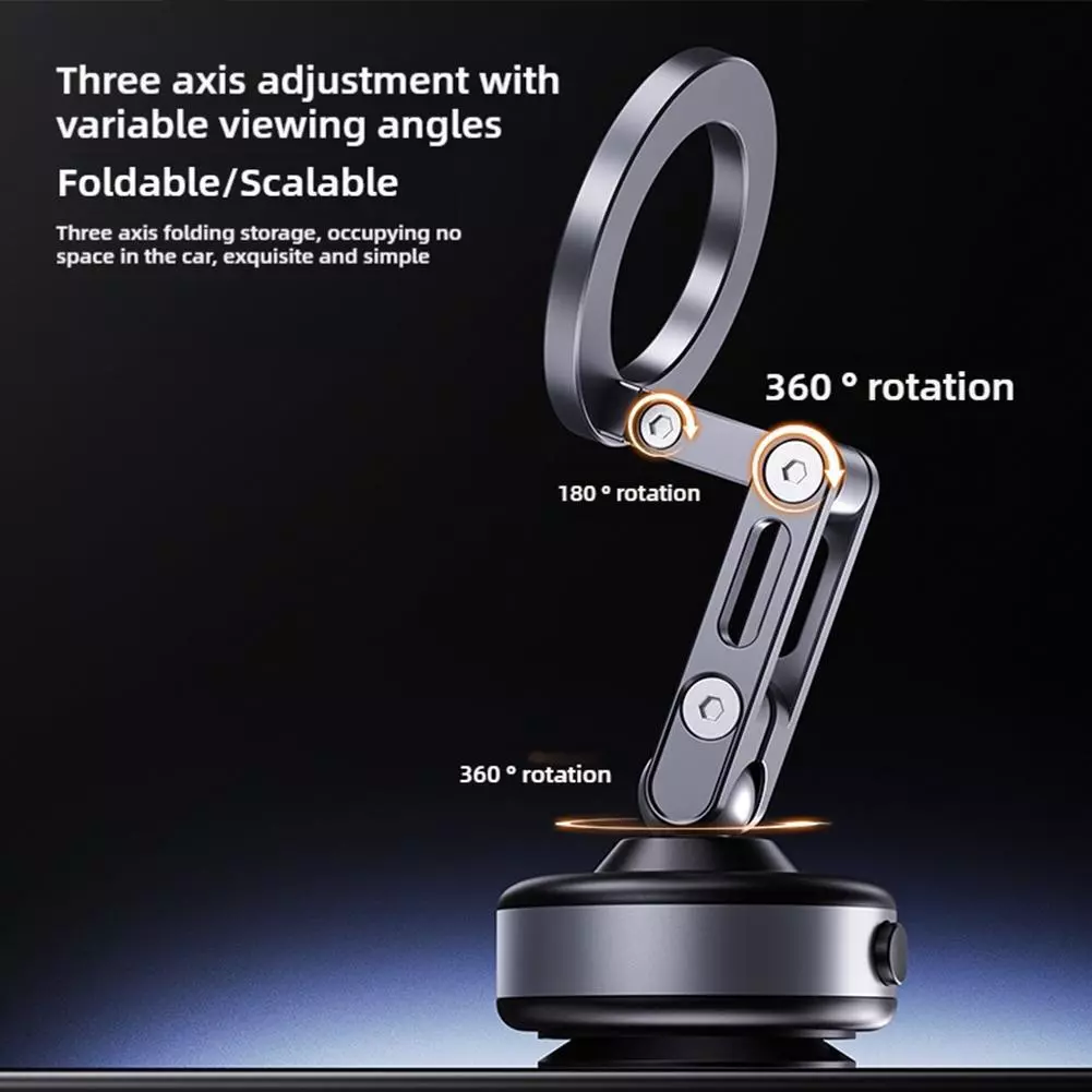 Vacuum Suction Magnetic Phone Holder X93 (Gray) | Phone Holder | SASKA Trading