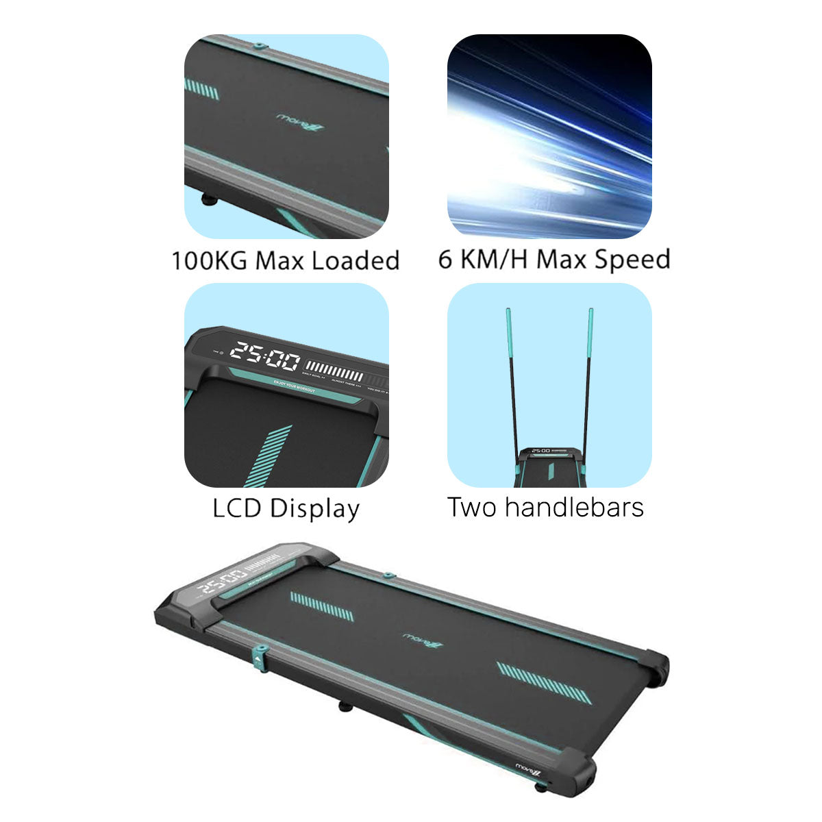 Walking Pad Treadmill for Home and Office Use Under Desk Walking Machine 0.75HP