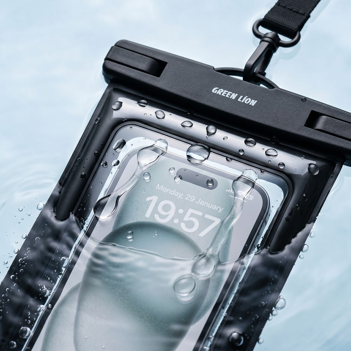 Waterproof Pouch for 7.2-inch Phone - Clear by Green Lion