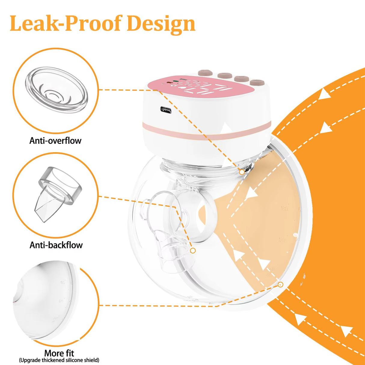 Wearable Electric Breast Pump with 3 Modes & 15 Speeds by MOMWELL | Breast pump | SASKA Trading