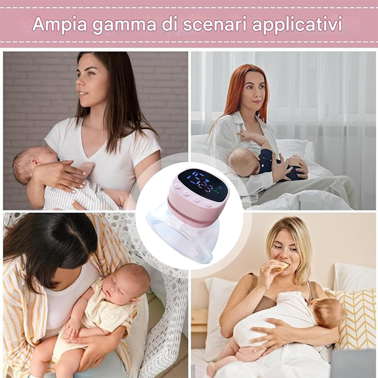 Wearable Electric Breast Pump with 3 Modes & 15 Speeds by MOMWELL | Breast pump | SASKA Trading