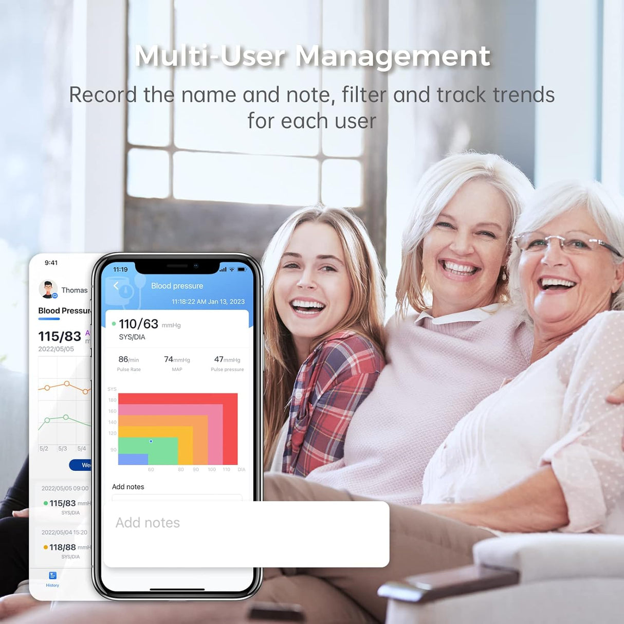 Wellue BP2 Connect Blood Pressure Monitor & Digital ECG Machine | Blood Pressure Monitor | SASKA Trading