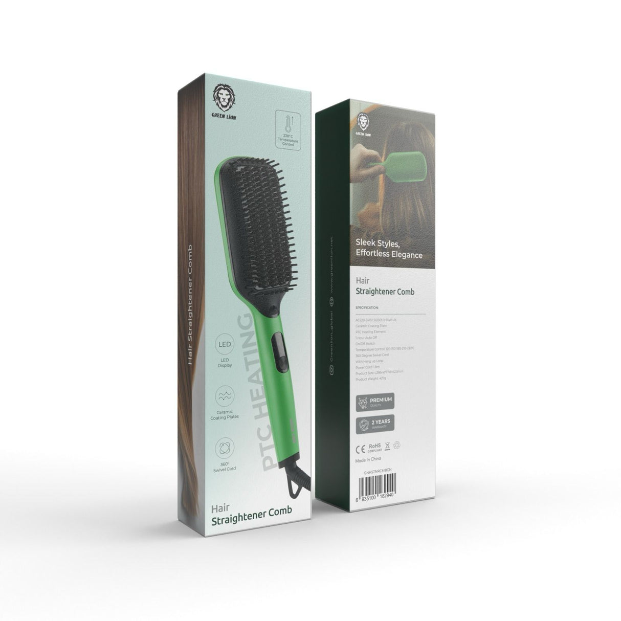 Green Lion Hair Straightener Comb | Hair Straightener | SASKA Trading