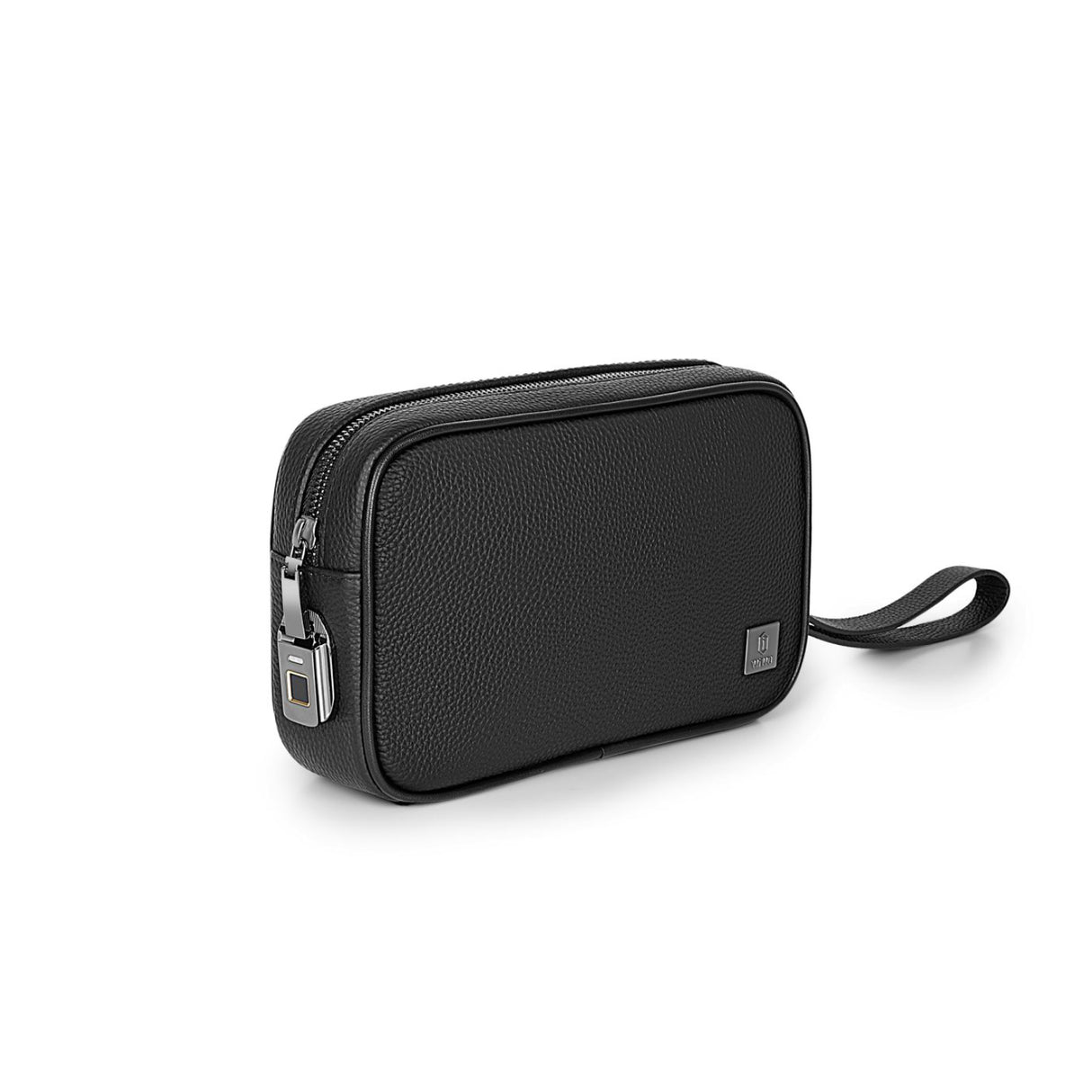 Genuine Leather Biometric Fingerprint Lock Pouch – RFID Blocking Secure Clutch by WiWU - saska - saska.ae