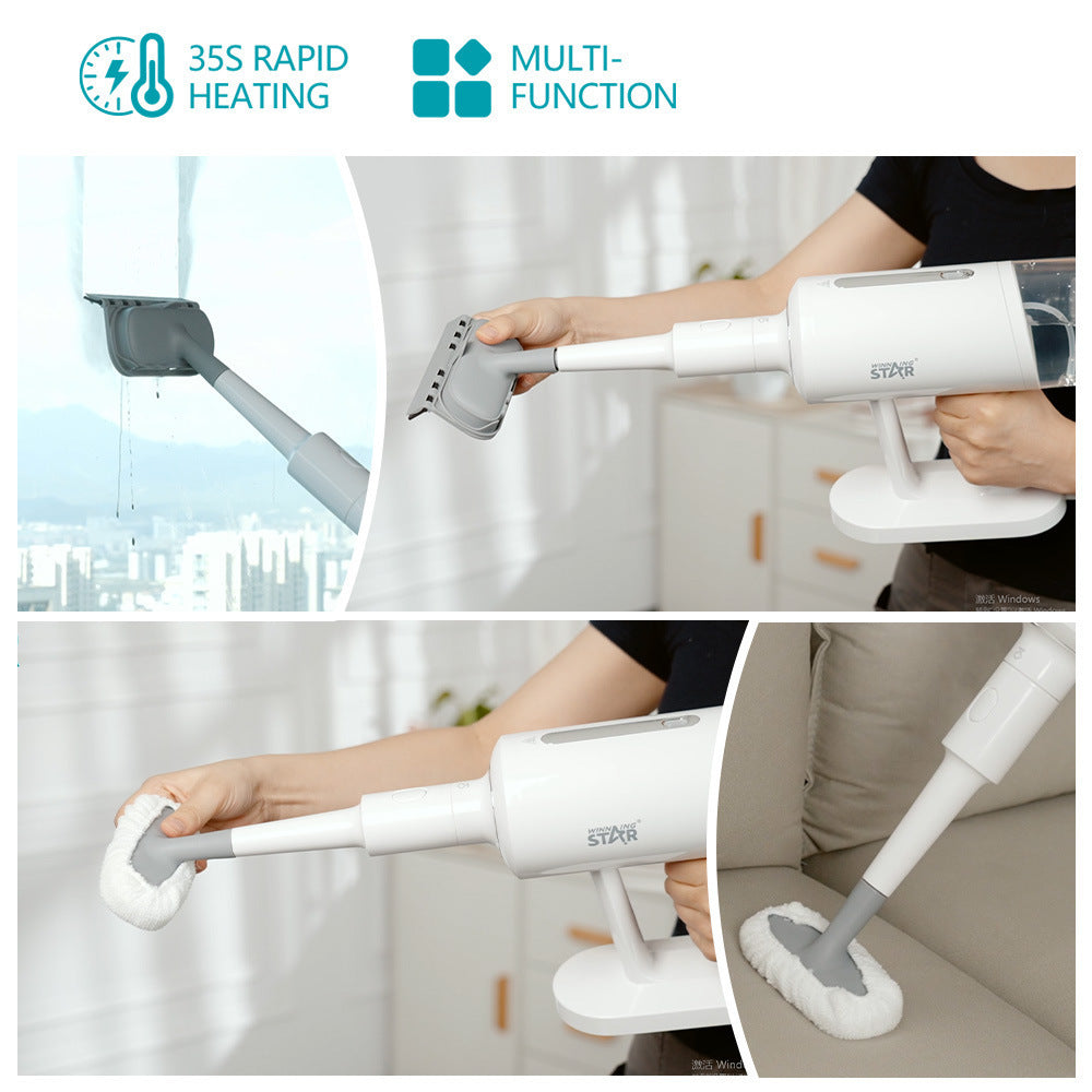 5-in-1 Upright Steam Cleaner 1500W with 400ml Water Tank, 13 Accessories, Fast Heat-Up & Foldable Design by Winning Star