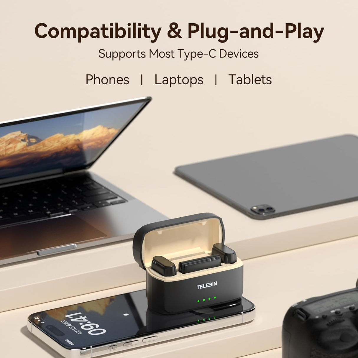 Wireless Lavalier Microphone by TELESIN | Wireless Microphone | SASKA Trading