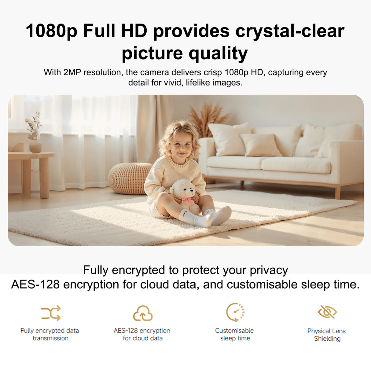 Mi Smart Camera C201 – 360° Home Security Camera with Night Vision, AI Motion Detection & Physical Lens Shielding by Xiaomi