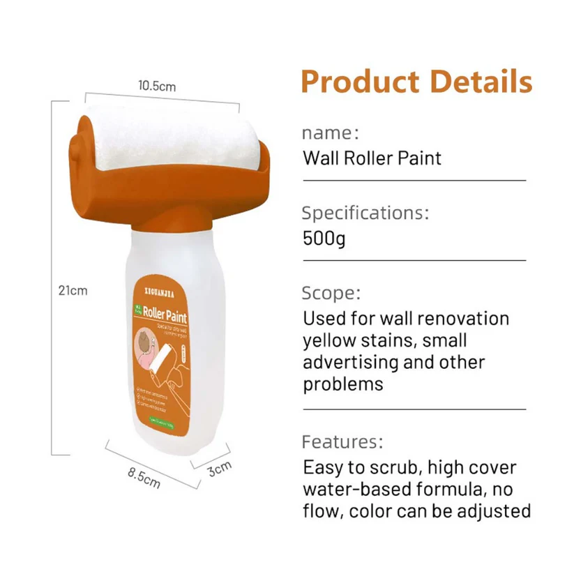 XIGUANJIA Wall Repair Roller Paint - Wall Facing Special for Dirty Wall Traceless Repair | Roller Paint | SASKA Trading