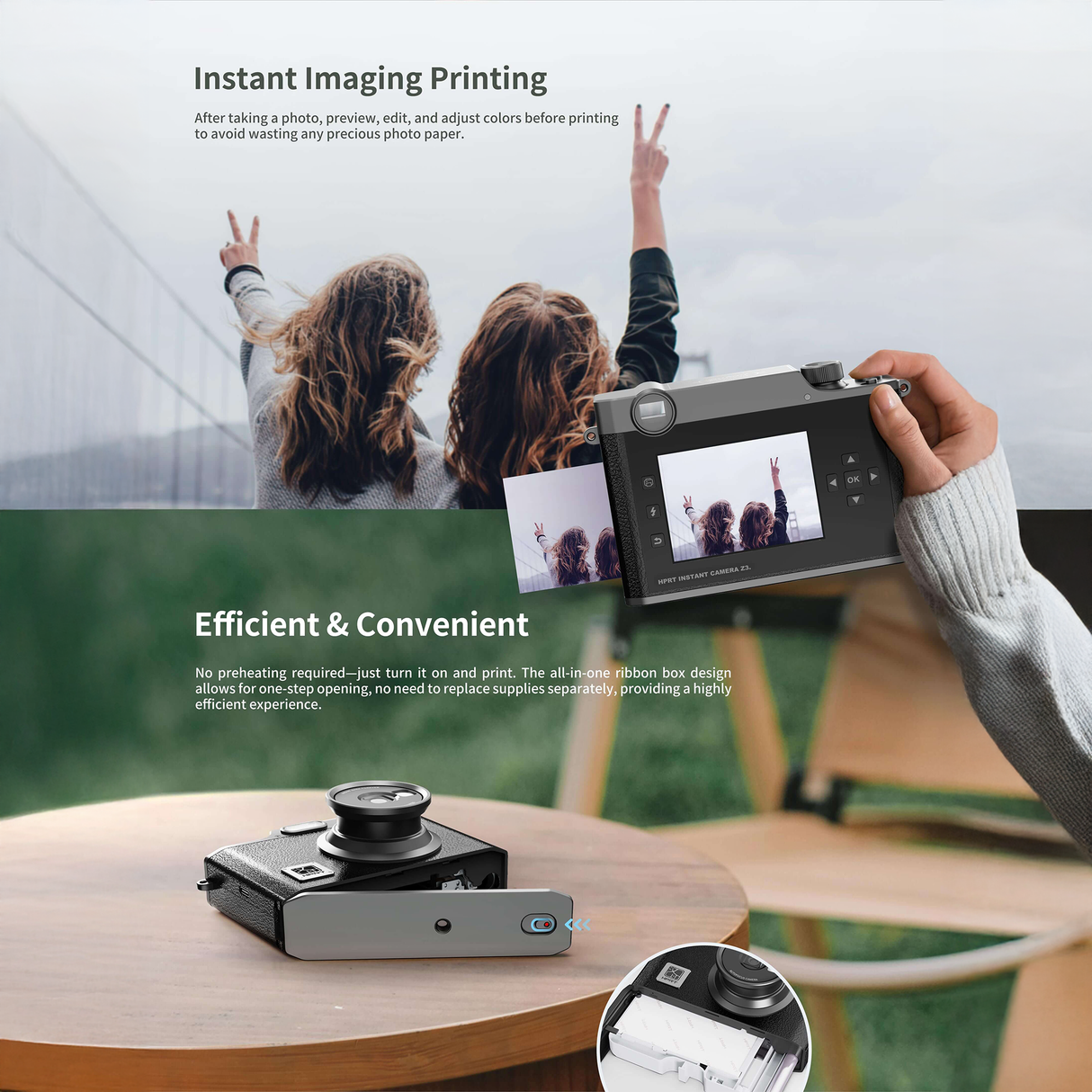 Z3 Instant Print Camera by HPRT | Instant Camera | SASKA Trading