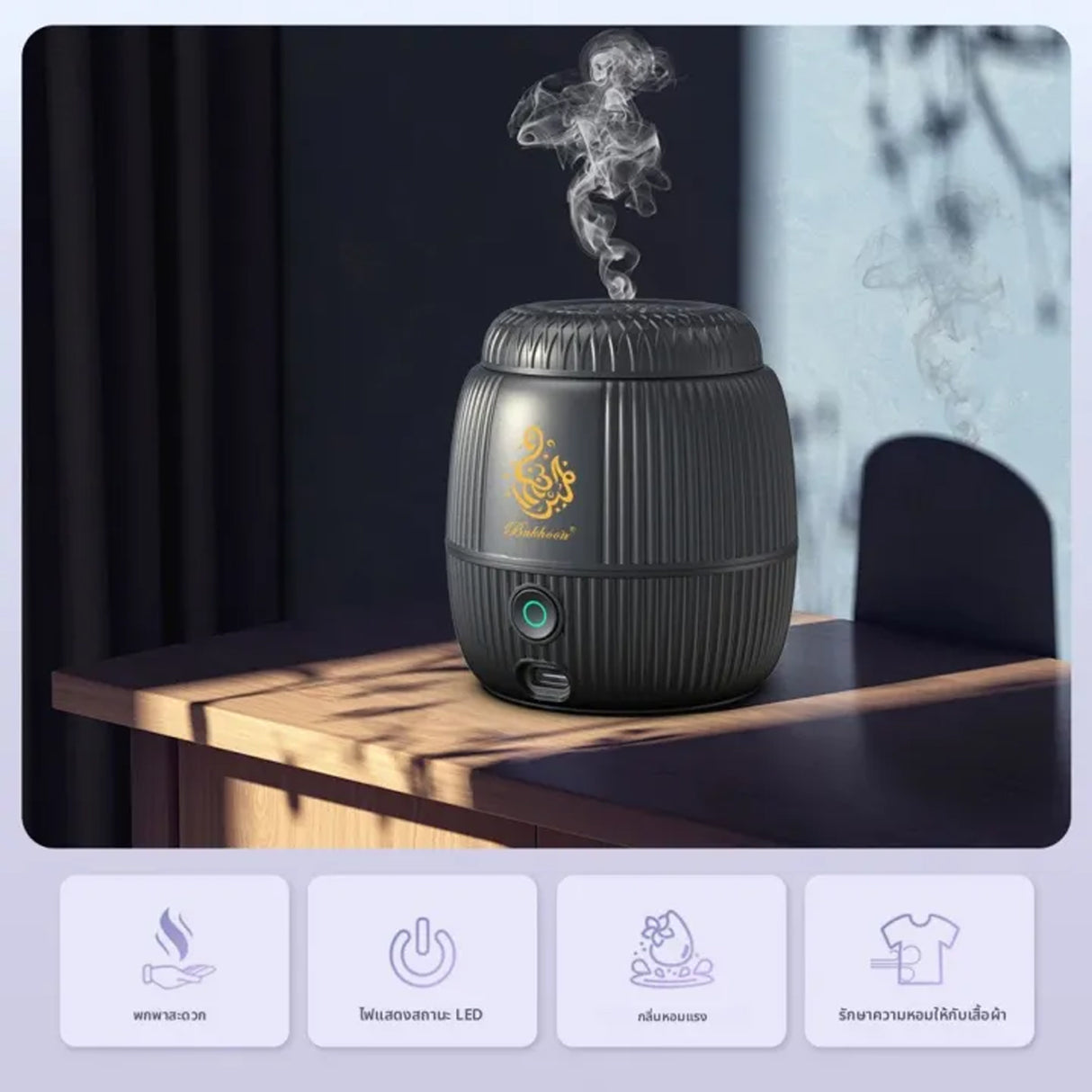 Portable Incense Burner - Car Electric Bukhoor Burning Holder