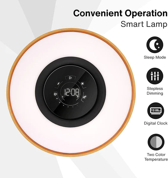 The Dawn Bedside Desk Lamp with Wireless charger and speaker | Bedside Lamp | SASKA Trading