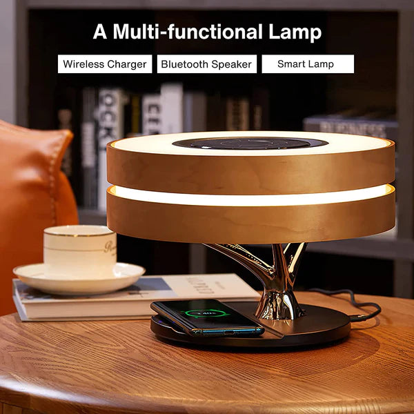 The Dawn Bedside Desk Lamp with Wireless charger and speaker | Bedside Lamp | SASKA Trading
