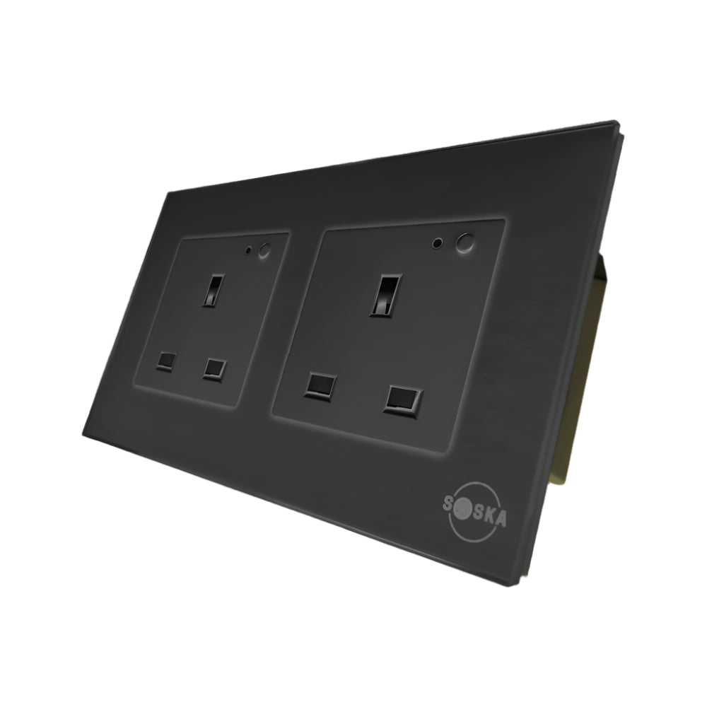 Double Smart Wall Socket by SASKA | Smart Socket | SASKA Trading