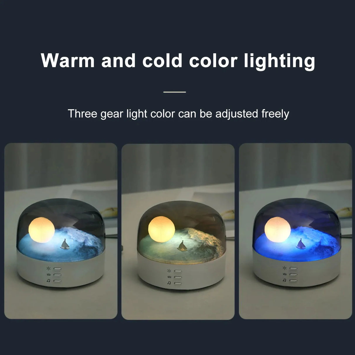 Moon Landscape Lamp with Bluetooth Speaker | Bedside Lamp | SASKA Trading