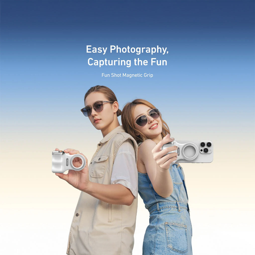 قبضة كاميرا مغناطيسية للهاتف الجيل الثاني مع ريموت لاسلكي ومقبض تثبيت سريع للهواتف الذكية من TELESIN