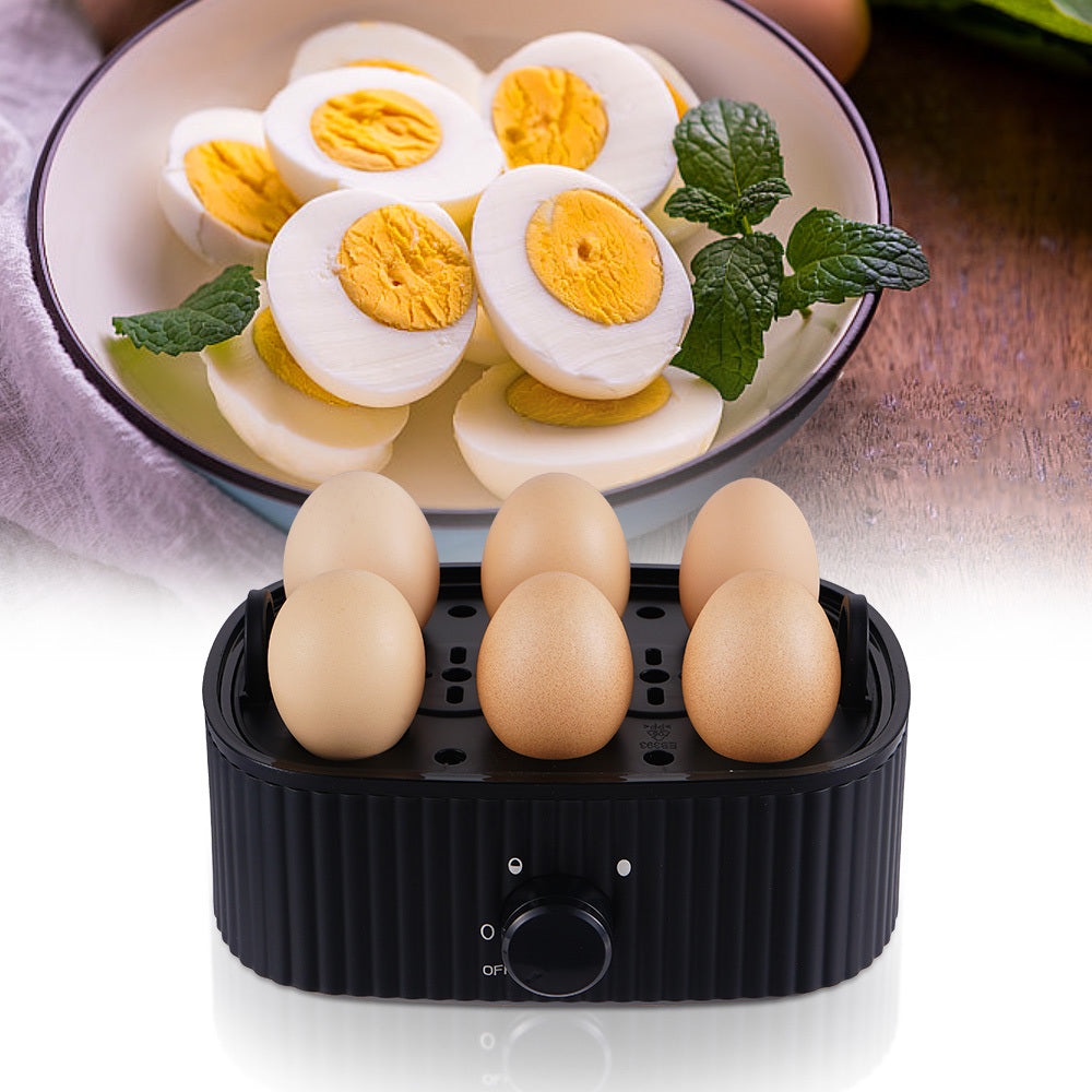 Electric Egg Cooker 6 Egg Capacity, 300W Rapid Egg Boiler with 3-Level Timer, Auto Shut-Off & Dry-Burn Protection by Winning Star