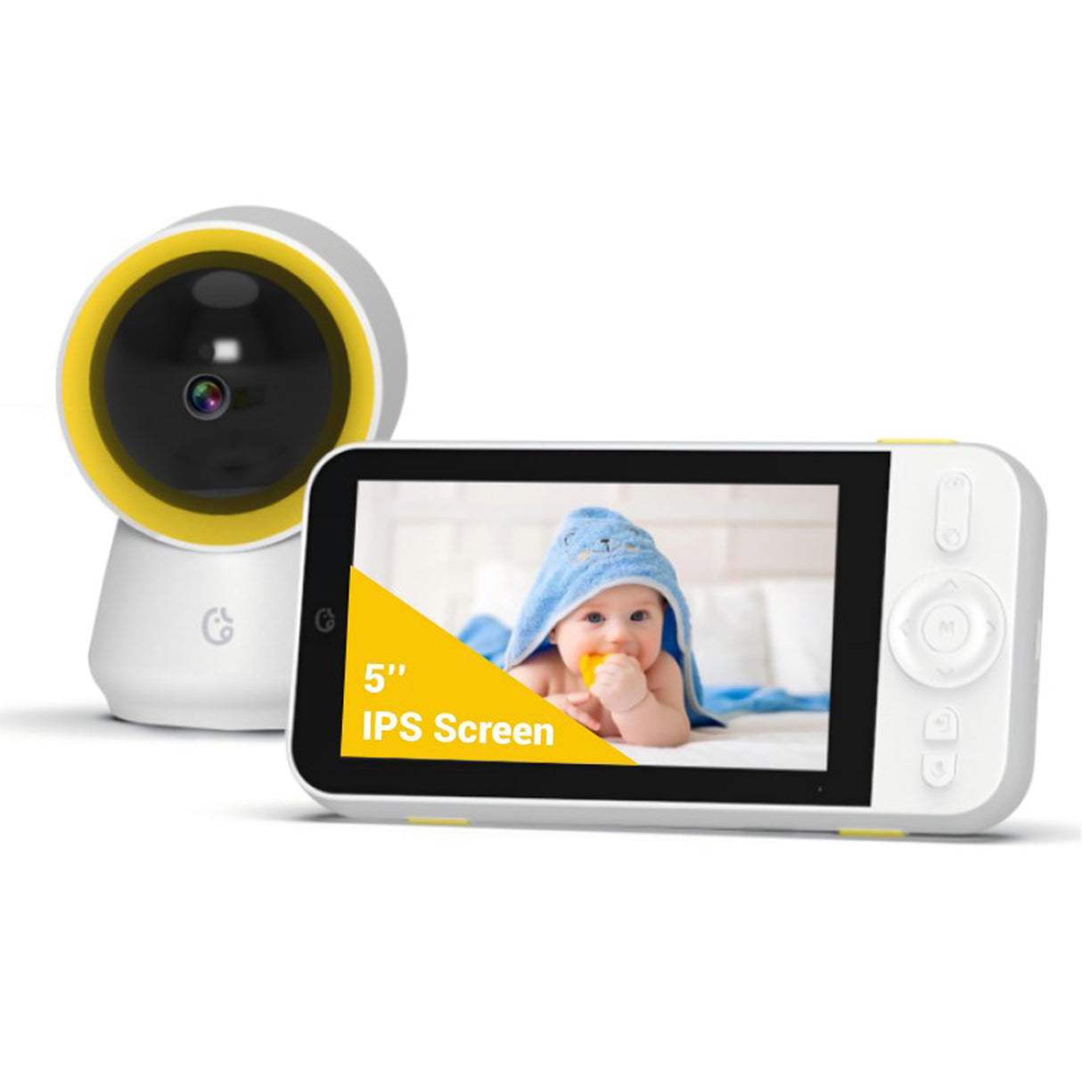 Baby Monitor Camera with 5 Inch Monitor, Non Wifi 1000ft Range AI Smart Baby Monitor by Ellie - saska - saska.ae