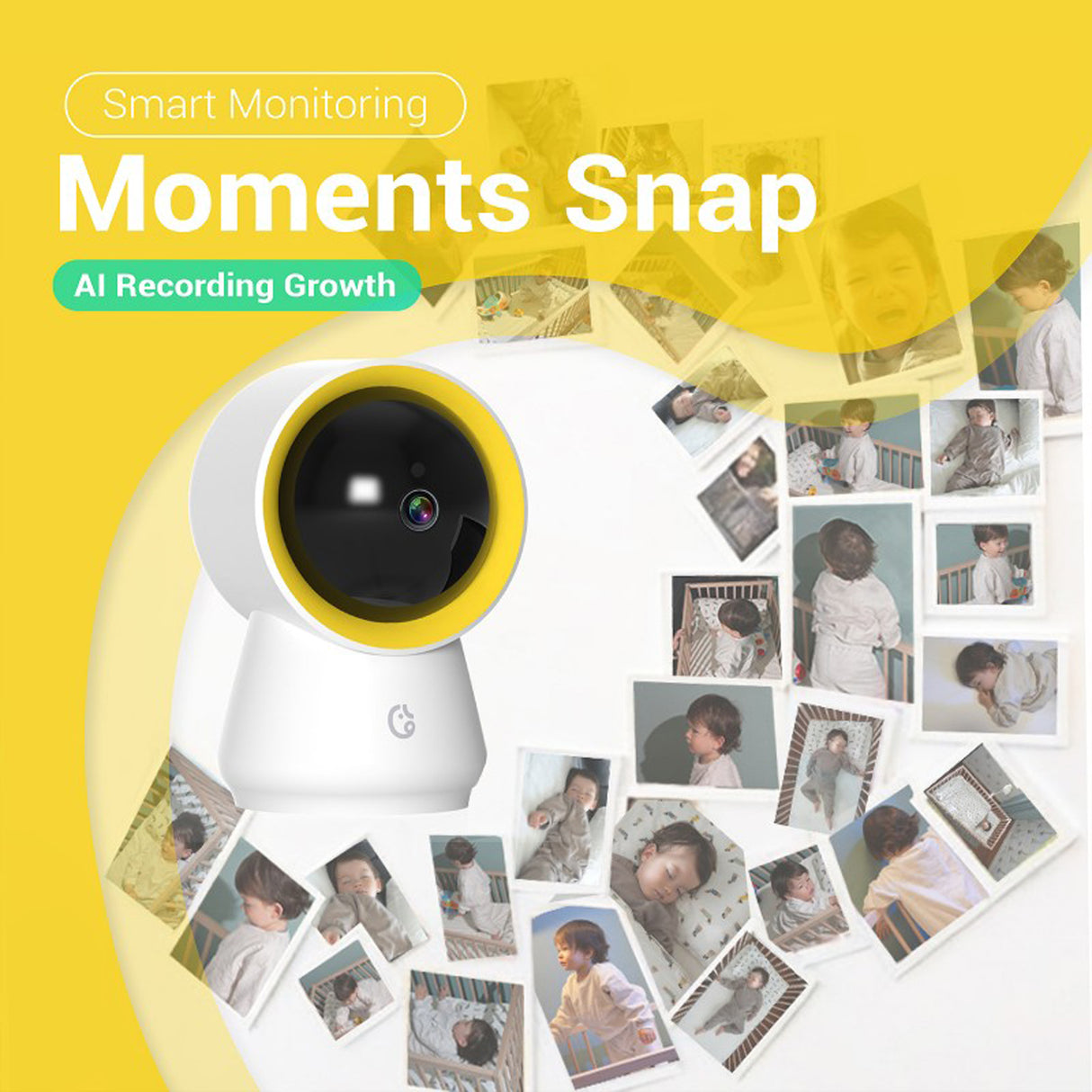 Baby Monitor Camera with 5 Inch Monitor, Non Wifi 1000ft Range AI Smart Baby Monitor by Ellie