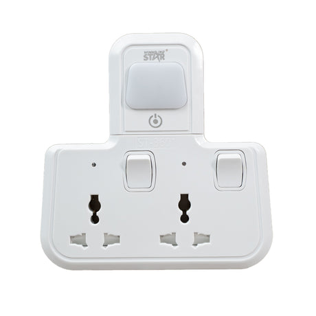 2-Outlet Extension Socket UK Plug with Night Light (ST-3601) by Winning Star | extension socket | SASKA Trading