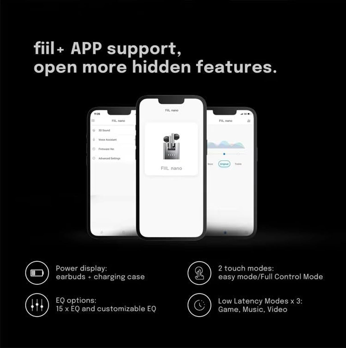 سماعات أذن لاسلكية بالكامل CC Nano مع عزل ضوضاء لهواتف iPhone وAndroid من FIIL